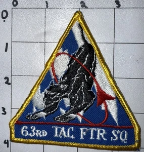 1980s - Desert Storm 63rd Tactical Fighter Squadron Gold Border Var. Patch (23) - Picture 1 of 2