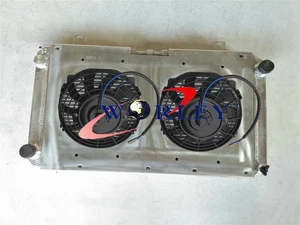 FOR SAAB 900 2.0 B202 TURBO M/T 1979-1993 ALUMINUM RADIATOR+FAN SHROUD 92 91 80 - Picture 1 of 6