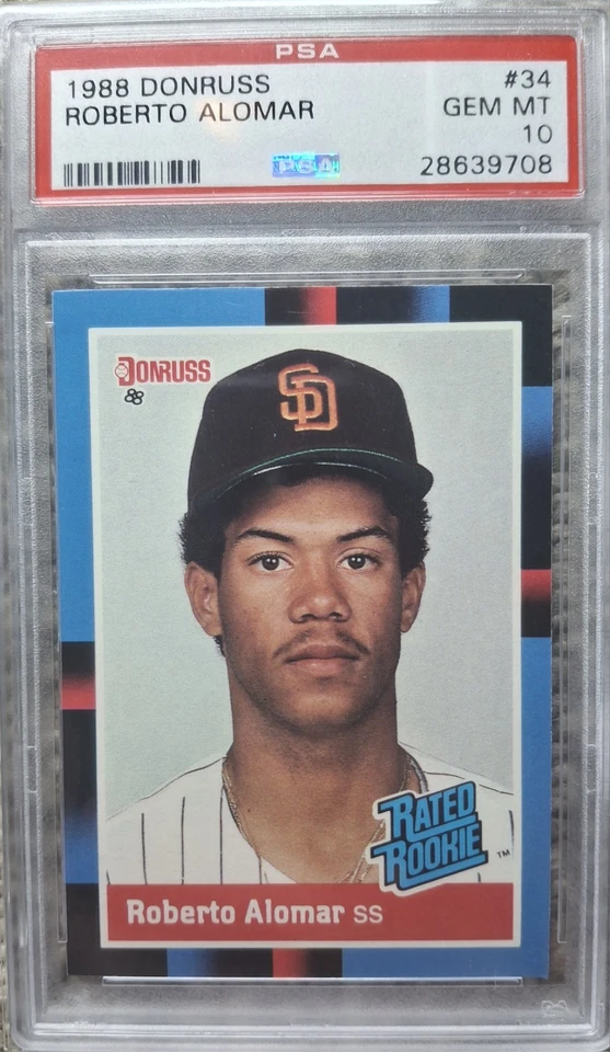 Roberto Alomar RC 1988 Donruss #34 PSA 10 GemMint HoF Foto 1 de 1