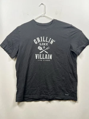 Camiseta trituradora manga corta Large Life Is Good Grillin Like A Villain XL para hombre Foto 1 de 4
