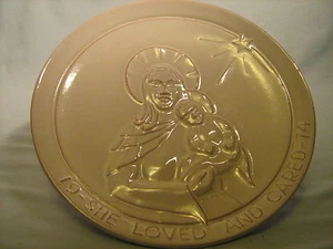 [Y7/Z185] FRANKOMA CHRISTMAS PLATE 1974 SHE LOVED AND CARED - Picture 1 of 2