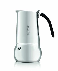 BIALETTI CAFFETTIERA KITTY 4 TAZZA MANICO NERO INDUZIONE INOX 18/10 9 2022 - Foto 1 di 3