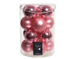 Christbaumschmuck Glas Weihnachtsbaumschmuck Christbaumkugeln rosa pink - Bild 1 von 13