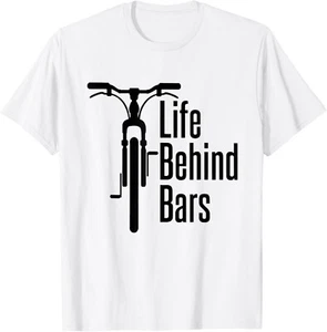 Life behind bars bicycle bicycling bike cycling lovers Gift Unisex T-Shirt - Picture 1 of 4