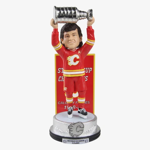 AL MACINNIS Calgary Flames STANLEY CUP Trophy Celebration Bobblehead #/72 NIB! Cover