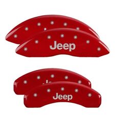 MGP Front/Rear Aluminum Red Brake Caliper Covers Fits 11-20 Jeep Grand Cherokee