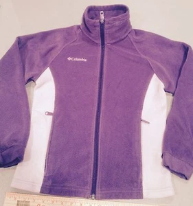 Columbia Fleece Youth 14/16 Purple Fleece Jacket Coat Zip Up Or Ladies Small - Picture 1 of 12