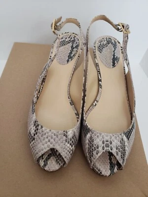 Cole Haan women's animal print, open toe, adjustable, slingback, leather,  7B - Imagem 1 de 4