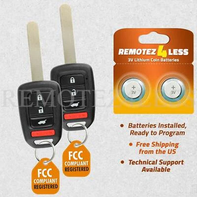 2 Remote For 2014 2015 2016 Honda CR-V LX Keyless Entry Car Key Fob Foto 1 de 4