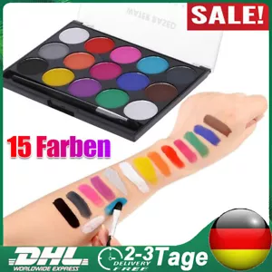 Karneval Schminke Set Makeup 15 Farben Gesicht Make up Palette Kinder Fasching - Bild 1 von 12