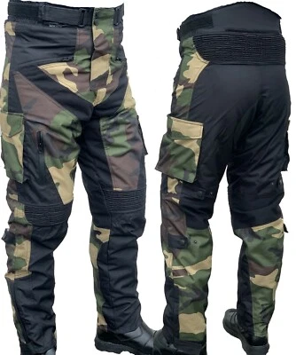 L&J Motorradhose mit Protektoren Herren Textil Camouflage Motorrad CROSS Hose URBAN