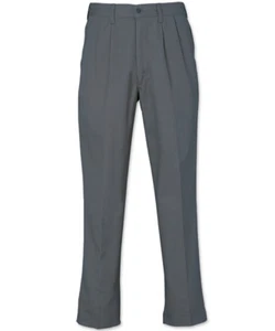 Men's Work Pants Pleated Gray Industrial Uniform Elastic Waist REED Polyblend - Picture 1 of 1