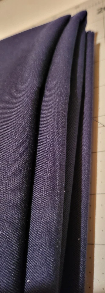 Navy Wool Gabardine Fabric by the Yard 60” Wide - Image 1 of 3
