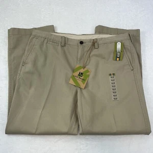 NWT Haggar LK Life Khaki Relaxed Straight Leg Pant Khaki Sz 42X32 Mens HC10249 - Picture 1 of 9