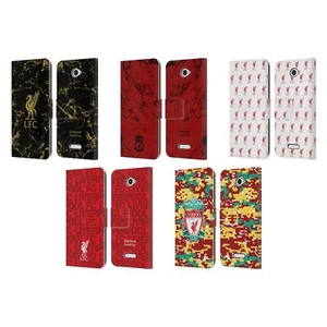 LIVERPOOL FC CREST & LIVERBIRD PATTERNS 1 PU LEATHER BOOK CASE FOR SONY PHONES 2 - Picture 1 of 11