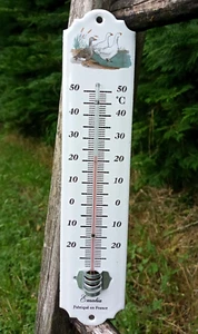 THERMOMETRE EMAILLE Oies en EMAIL VERITABLE 800°C NEUF 25cm FABRIQUE EN FRANCE - Picture 1 of 1