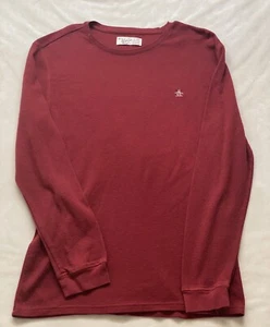 Original Penguin Shirt Mens Extra Large Red Pullover Long Sleeve - Picture 1 of 7