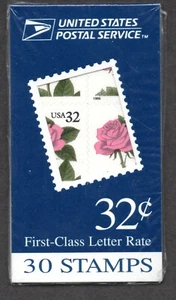 US Scott #BK178E, 30 each 32 cent Pink Rose stamps - Picture 1 of 2