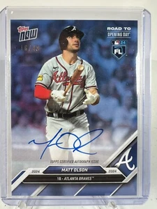 MATT OLSON 2024 Topps Now “Road To Opening Day” Auto Blue 16/49 #MO-A Braves - Imagen 1 de 2