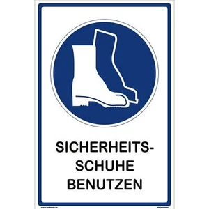 Hinweisschild Labor - Sicherheitsschuhe benutzen - Arbeitsschuhe Schutzschuhe We - Bild 1 von 70