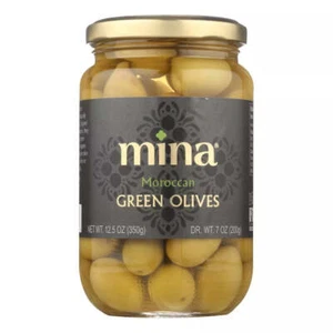 Mina Moroccan Green Olives 12.5 oz - Picture 1 of 2