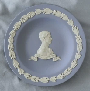 Wedgewood blau Jasperware Prinz Charles königliche Hochzeit 1981 Teller 4-3/8" Durchmesser - Bild 1 von 5
