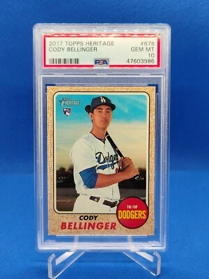 Cody Bellinger 2017 Topps Heritage High Number- RC #678 - PSA 10 GEM MT  - Image 1 of 4