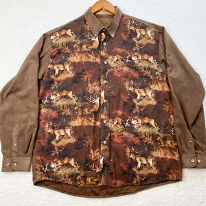 Leggendaria camicia Whitetail manica lunga con bottoni cotone morbido stampa all over TG L - Foto 1 di 12