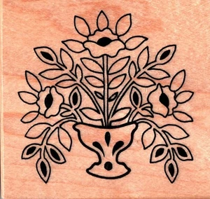 PSX ~ BLUMENTOPF ~ Holzstempel Sommer Natur - Bild 1 von 1