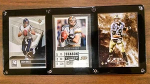 DREW BREES 3 CARD PLAQUE,SAN DIEGO CHARGERS, PURDUE BOILERMAKERS, SAINTS - Picture 1 of 1