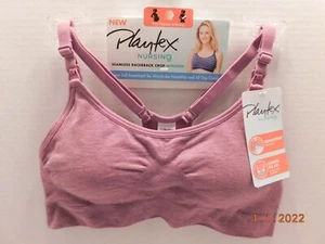 Playtex Nursing Seamless Racerback Crop Wirefree Bra Small Pink YYCEUS NWT - Picture 1 of 5