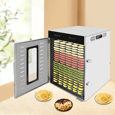 Secador de alimentos de 20 bandejas, máquina deshidratadora de alimentos, deshidratador de alimentos de acero inoxidable Foto 1 de 4