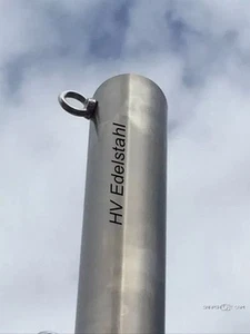 Mástil de vela solar mástil de acero inoxidable 76 mm 2,5 m para hormigonar - Imagen 1 de 12