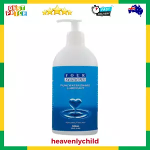 Four Seasons Pure Water Based 500ml Sex Lubricant Pump Lube Natural Feeling - Picture 1 of 12