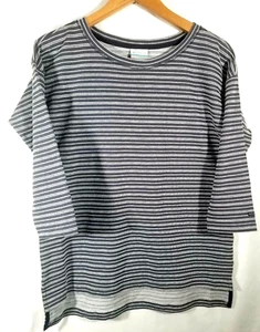 Columbia Women's Scaley Fin Seas Striped Shirt 3/4 Sleeve Size Medium NWT - Picture 1 of 4