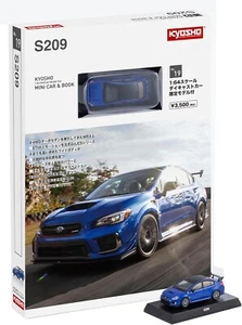 KYOSHO Mini Car & Book, No.19; S209; Blue Subaru 1/64 Scale Diecast Car - New - Picture 1 of 4