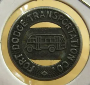 Fort Dodge 1943, IA Transportation Co. Token de autobús de tránsito - Iowa #2 - Imagen 1 de 2