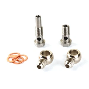 6AN 1/4NPSM 4L80E For GM Transmission Oil Cooler SS304 Banjo Bolt Fitting 97~10 - Picture 1 of 4