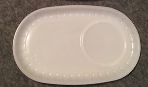 Lot of (4) Vintage Federal Milk Glass Ribbed Soup & Sandwich Snack Trays - Picture 1 of 6
