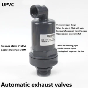 20mm-63mm UPVC Inlet Exhaust Valve Garden Irrigation Automatic Adjustment Valve - Picture 1 of 5