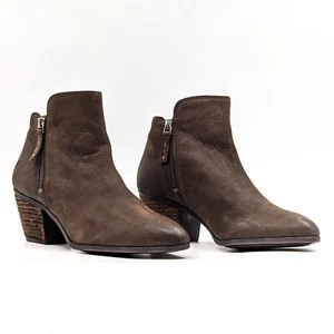 Frye Mujeres Judy Western Vaquero Marrón Cuero Botines Cremallera Talla 10 - Imagen 1 de 11