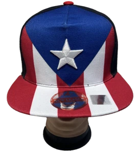PUERTO RICO FLAG Hip Hop Snapback Cap Adjustable Baseball Hats LOT Free Shipping - Picture 1 of 7