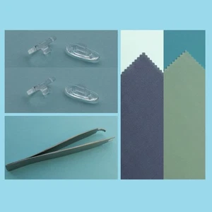 Kit de reparación de gafas - inc. almohadillas nasales de silicona, removedor de almohadillas nasales, kit caja - Imagen 1 de 4
