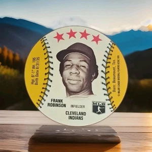 1976 MSA Disc leere Rückseite Baseballkarte Cleveland Indians Frank Robinson HOF - Bild 1 von 2
