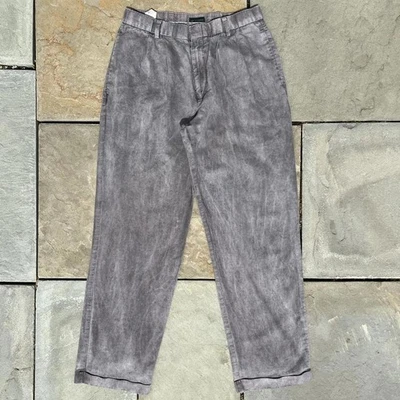 Pantalones plisados Y2K sobreteñidos reelaborados gris luna espiga Foto 1 de 4