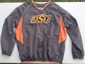 Oklahoma State Cowboys Colosseum Gray & Orange Windbreaker Pullover XL - Picture 1 of 4