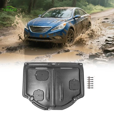 Engine Splash Shield For Hyundai Sonata 2011-17 Heavy Skid Plate W/Service Hole Foto 1 de 4