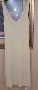 FREE PEOPLE DAMEN BIEGE MAXI STRICK KLEID ÄRMELLOS Größe SMALL - Bild 1 von 7