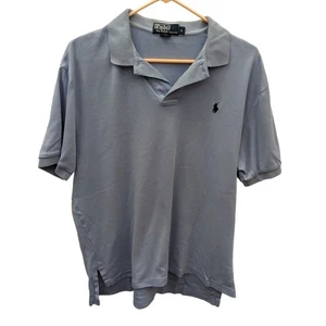 Polo Ralph Lauren Mens Classic Short Sleeve Polo Shirt Light Blue Cotton Large L - Picture 1 of 5