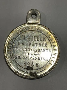 Médaille Au Peuple la Patrie Reconnaissante Février 1848 (1-6) - Picture 1 of 4